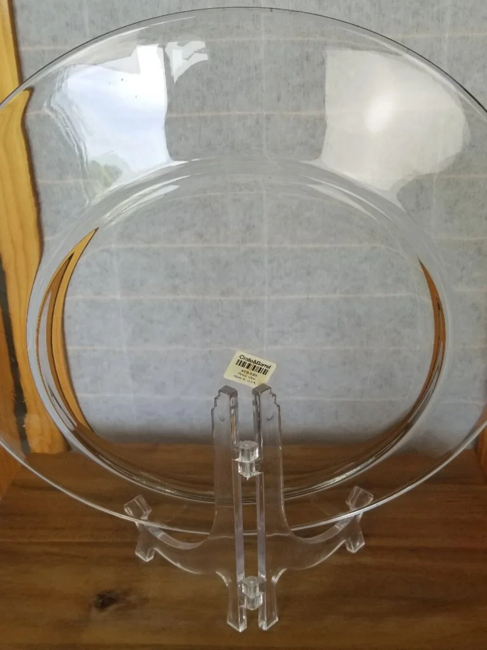 Crate & Barrel Clear Platter 13